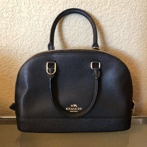 Coach Black Leather Handbag with Shoulder Strap